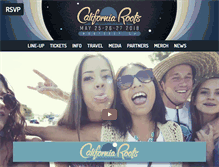 Tablet Screenshot of californiarootsfestival.com